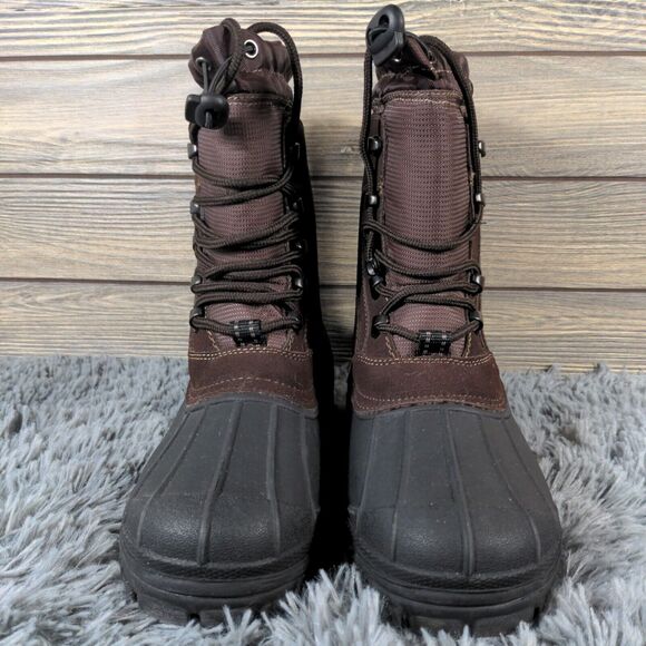 Dream Pairs Force 2 Brown Winter Snow Outdoor Boots THINSULATE Men Teen Sz 7 - Picture 3 of 8